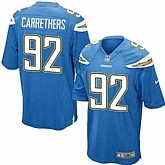 Nike Men & Women & Youth Chargers #92 Carrethers Blue Team Color Game Jersey,baseball caps,new era cap wholesale,wholesale hats